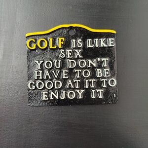 Vintage (c. 80s, 90s) Metal Golf ⛳ Humor Sign